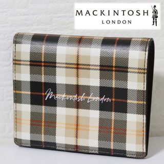 マッキントッシュ(MACKINTOSH)の《マッキントッシュ》新品 ハウスチェック スタイリッシュ レザー2つ折り財布(財布)