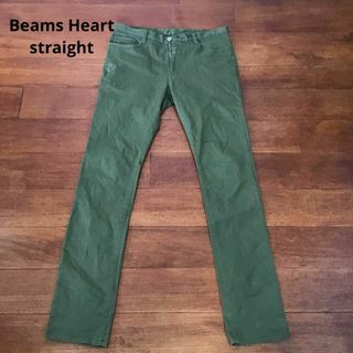 ビームスライツ(BEAMS LIGHTS)のBeams Heart ビームスハート　コットン　ストレートパンツ　グリーン(チノパン)