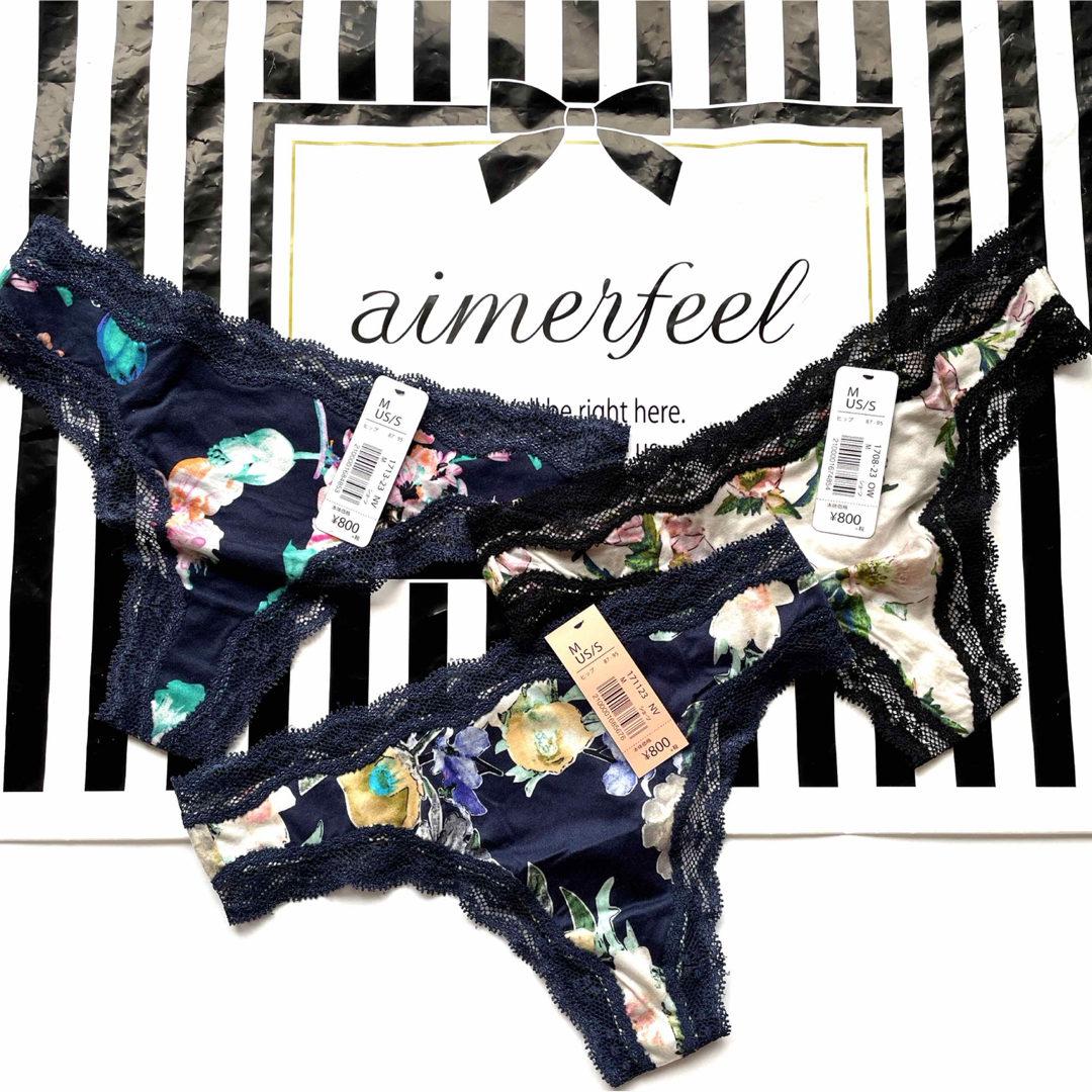 aimer feel(エメフィール)のaimerfeel エメフィール　Tバック　Tショーツ　薄手　花柄　レア　M レディースの下着/アンダーウェア(ショーツ)の商品写真