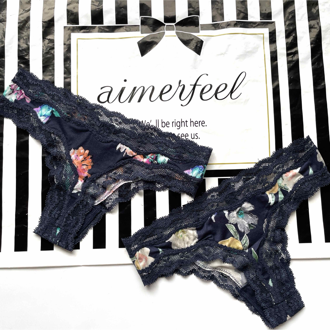 aimer feel(エメフィール)のaimerfeel エメフィール　Tバック　Tショーツ　薄手　花柄　レア　M レディースの下着/アンダーウェア(ショーツ)の商品写真