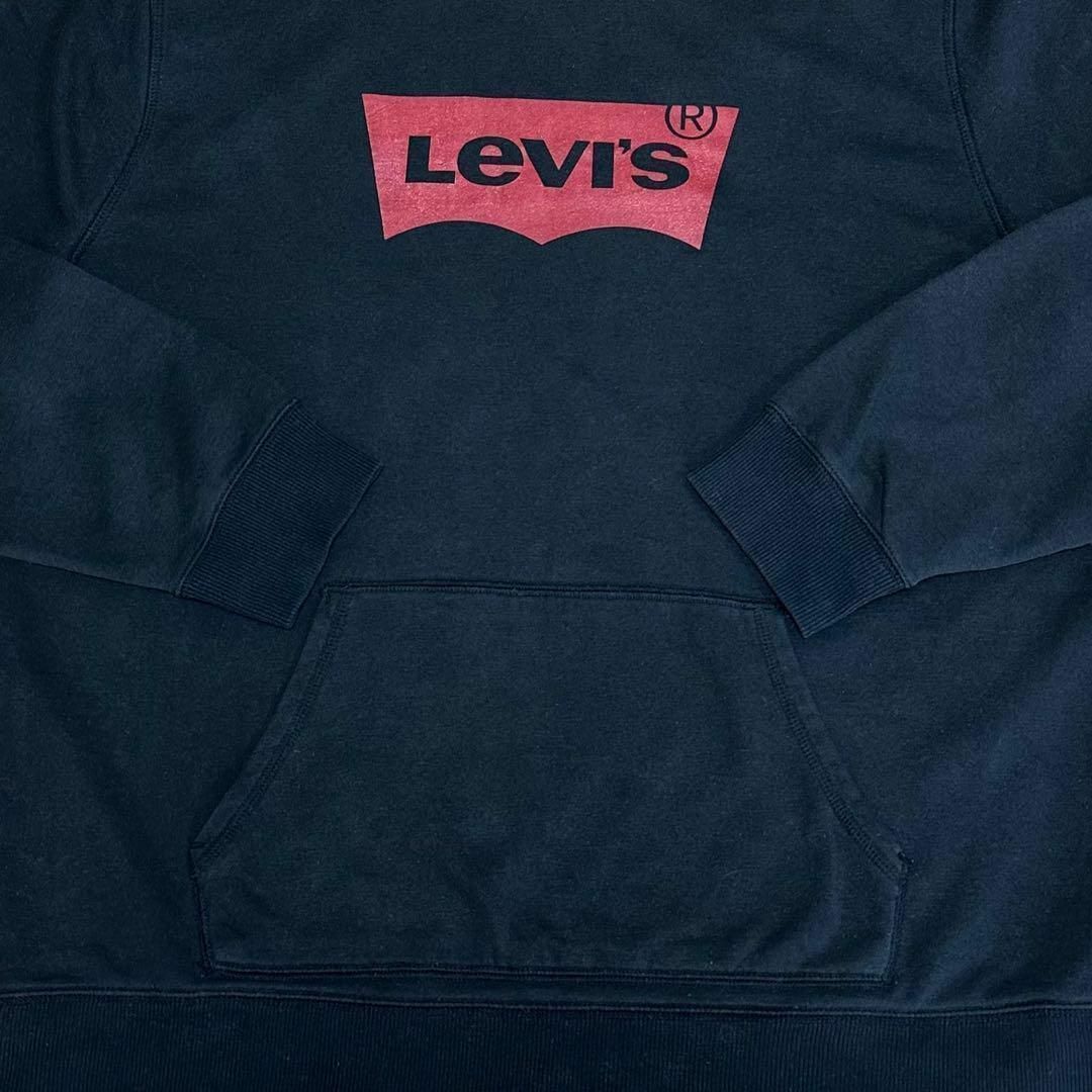 Levi's(リーバイス)のリーバイス　パーカー　スウェット ビッグロゴ　黒　ビッグシルエット　XL メンズのトップス(パーカー)の商品写真