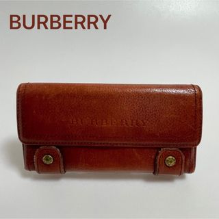 BURBERRY - BURBERRY  バーバリー  本革 長財布  色柄:茶色  USED 美品