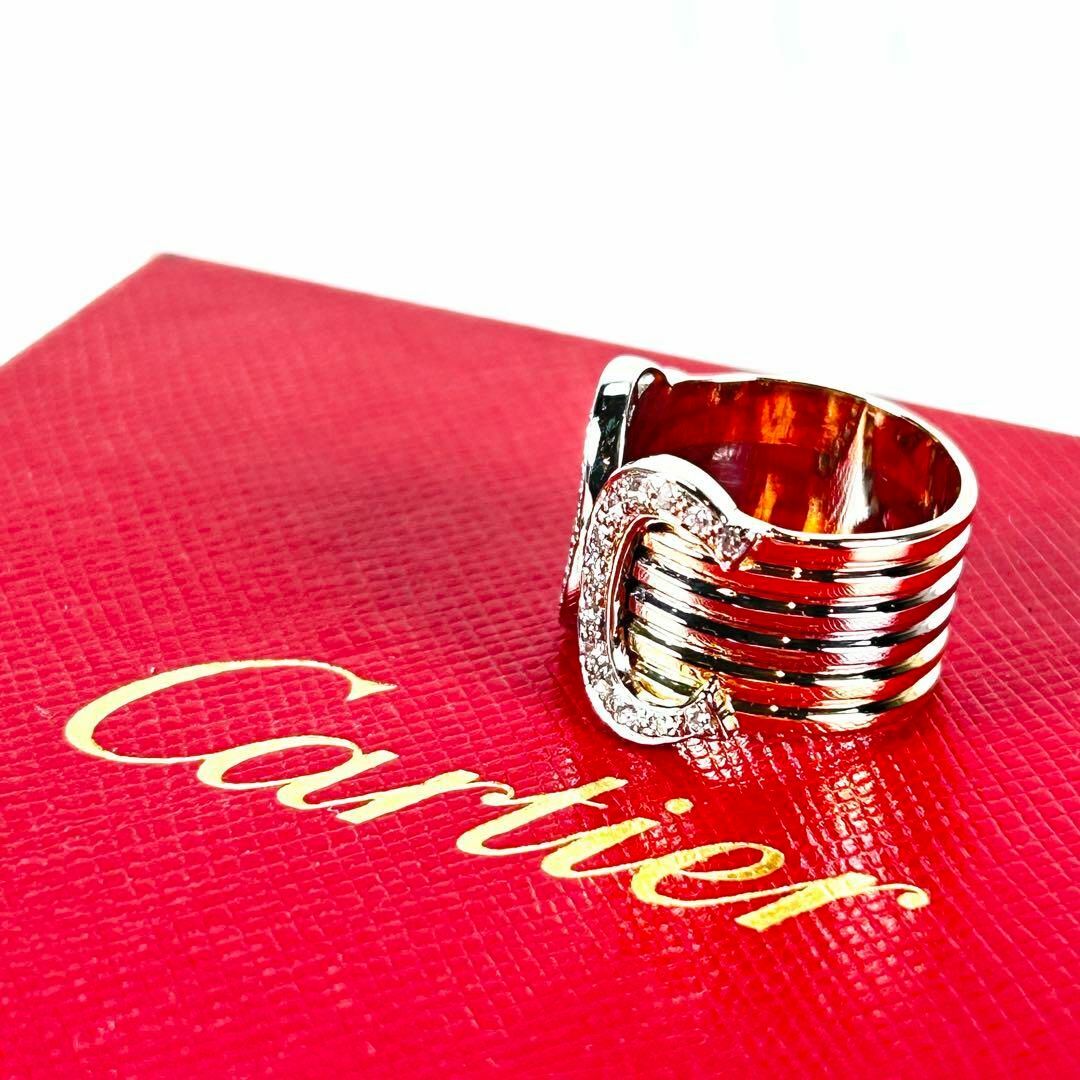 Cartier(カルティエ)の新品仕上げ済✨CARTIER 2C C2 ドゥーブルC ダイヤ #48 レディースのアクセサリー(リング(指輪))の商品写真
