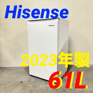 H16319 一人暮らし1D冷凍庫 Hisense HF-A61W 2023年製(冷蔵庫)