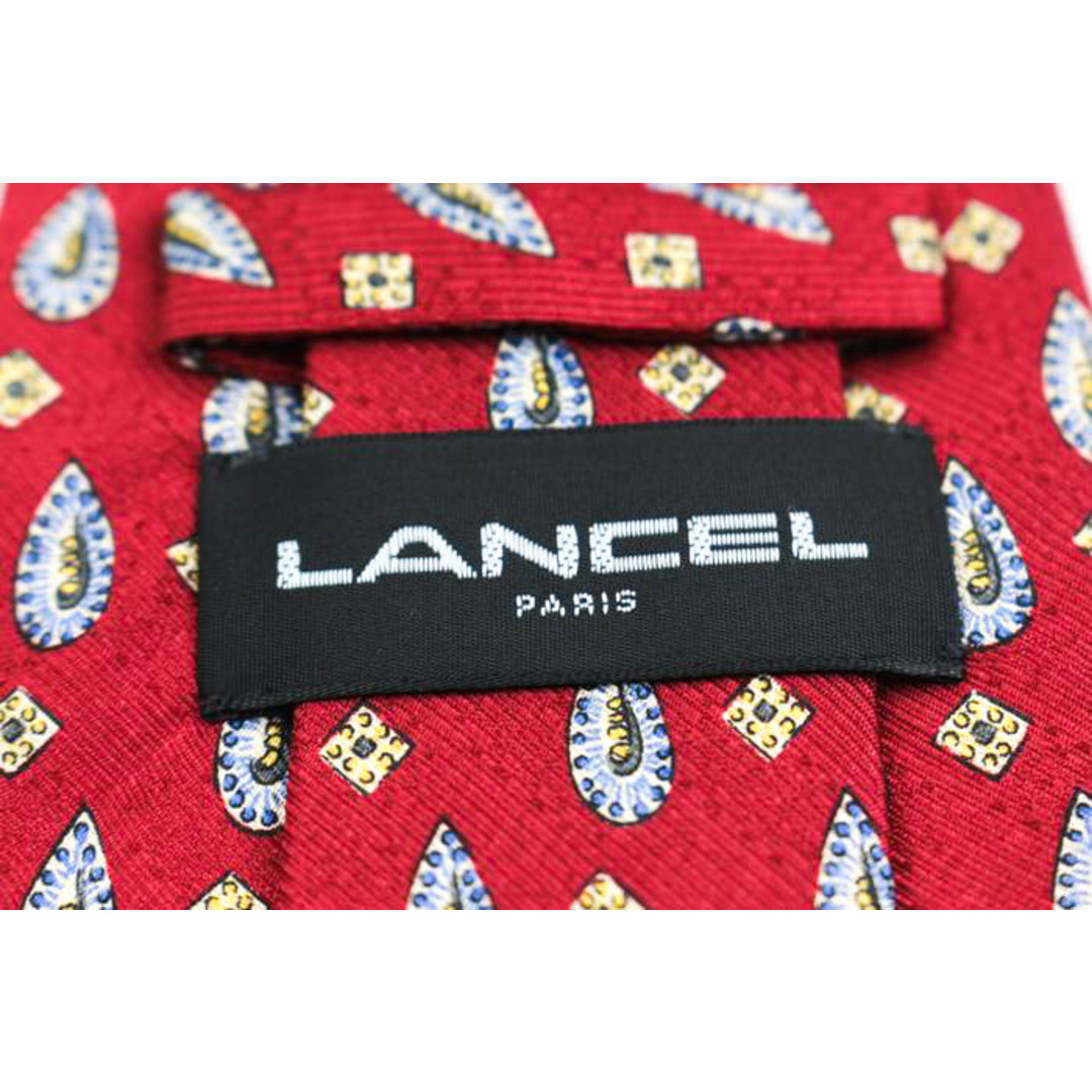 LANCEL(ランセル)のランセル ブランドネクタイ 小紋柄 幾何学模様 シルク 未使用タグ付 PO  メンズ ワインレッド LANCEL メンズのファッション小物(ネクタイ)の商品写真