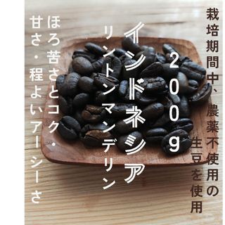 インドネシア　リントンマンデリン　自家焙煎コーヒー豆　200g(コーヒー)