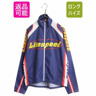 イタリア製 ジョルダーナ フルジップ サイクル ジャケット メンズ M 程 古着 Giordana サイクルウェア ジャージ 自転車 サイクリング 薄手(ウエア)