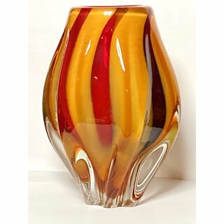 マルティグラス花瓶 花器 花生 花入 27Cmフラワーベース 重量感有るガラス(花瓶)