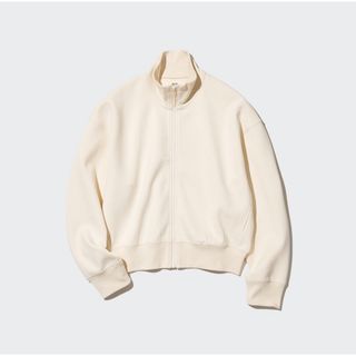 ユニクロ(UNIQLO)のUNIQLO ドライスウェットリラックスブルゾン オフホワイト M(ブルゾン)