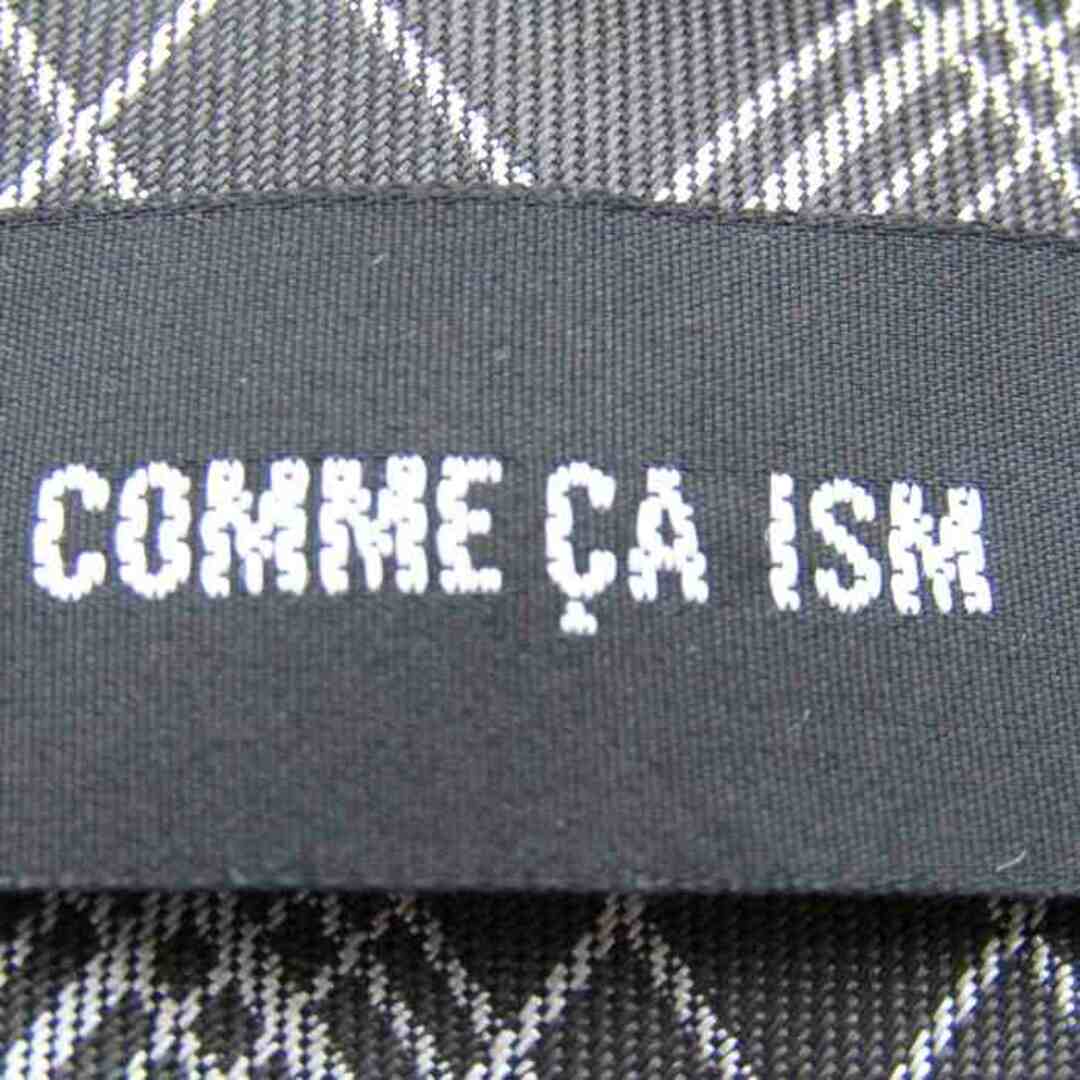 COMME CA ISM(コムサイズム)のコムサイズム ブランド ネクタイ 総柄 チェック柄 シルク 中国製 PO  メンズ ブラック COMME CA ISM メンズのファッション小物(ネクタイ)の商品写真