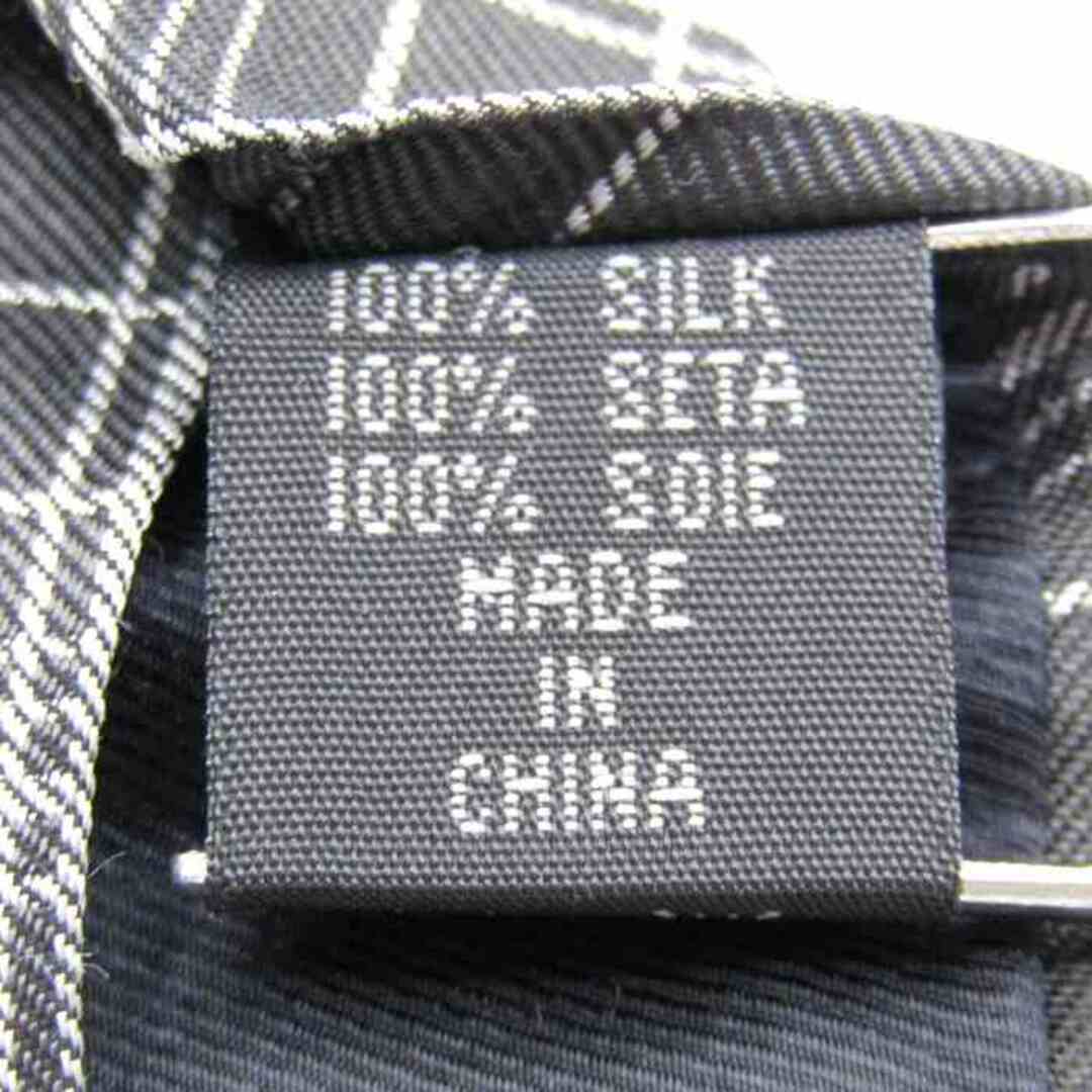 COMME CA ISM(コムサイズム)のコムサイズム ブランド ネクタイ 総柄 チェック柄 シルク 中国製 PO  メンズ ブラック COMME CA ISM メンズのファッション小物(ネクタイ)の商品写真