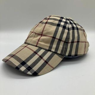 バーバリー(BURBERRY)の【良品】Burberry バーバリーロンドン　ノバチェク　キャップ　綿　ベージュ(キャップ)