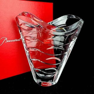 バカラ(Baccarat)の◇未使用 ◆ バカラ ウェーブ フラワーベース 花瓶 クリスタルガラス 箱付き(花瓶)