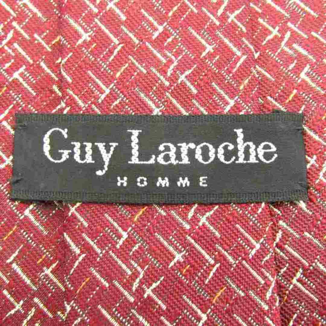 Guy Laroche(ギラロッシュ)のギラロッシュ ブランド ネクタイ 総柄 シルク PO  メンズ レッド Guy Laroche メンズのファッション小物(ネクタイ)の商品写真