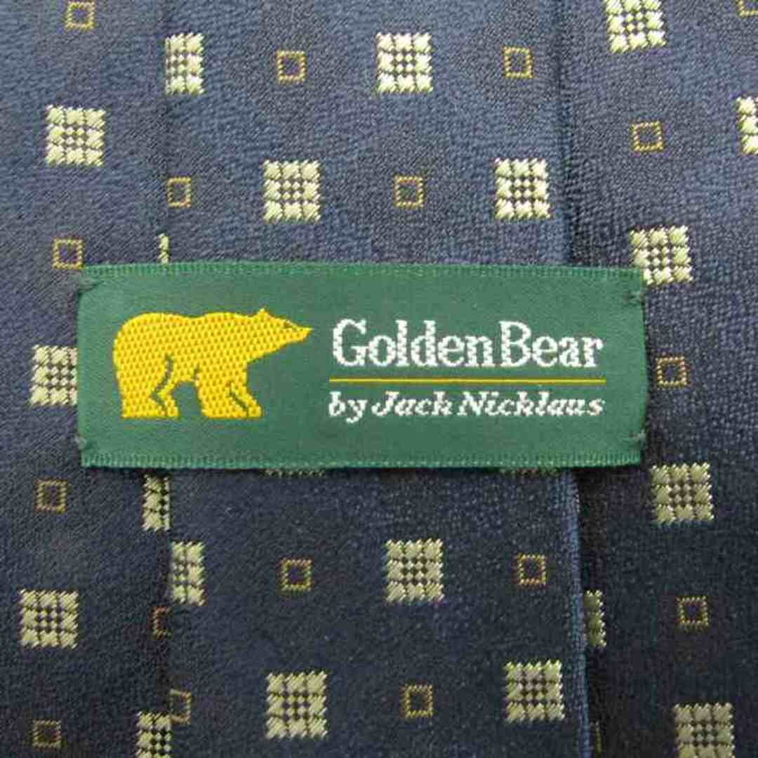 Golden Bear(ゴールデンベア)のゴールデンベア ブランド ネクタイ 総柄 シルク 日本製 PO  メンズ ネイビー Golden Bear メンズのファッション小物(ネクタイ)の商品写真