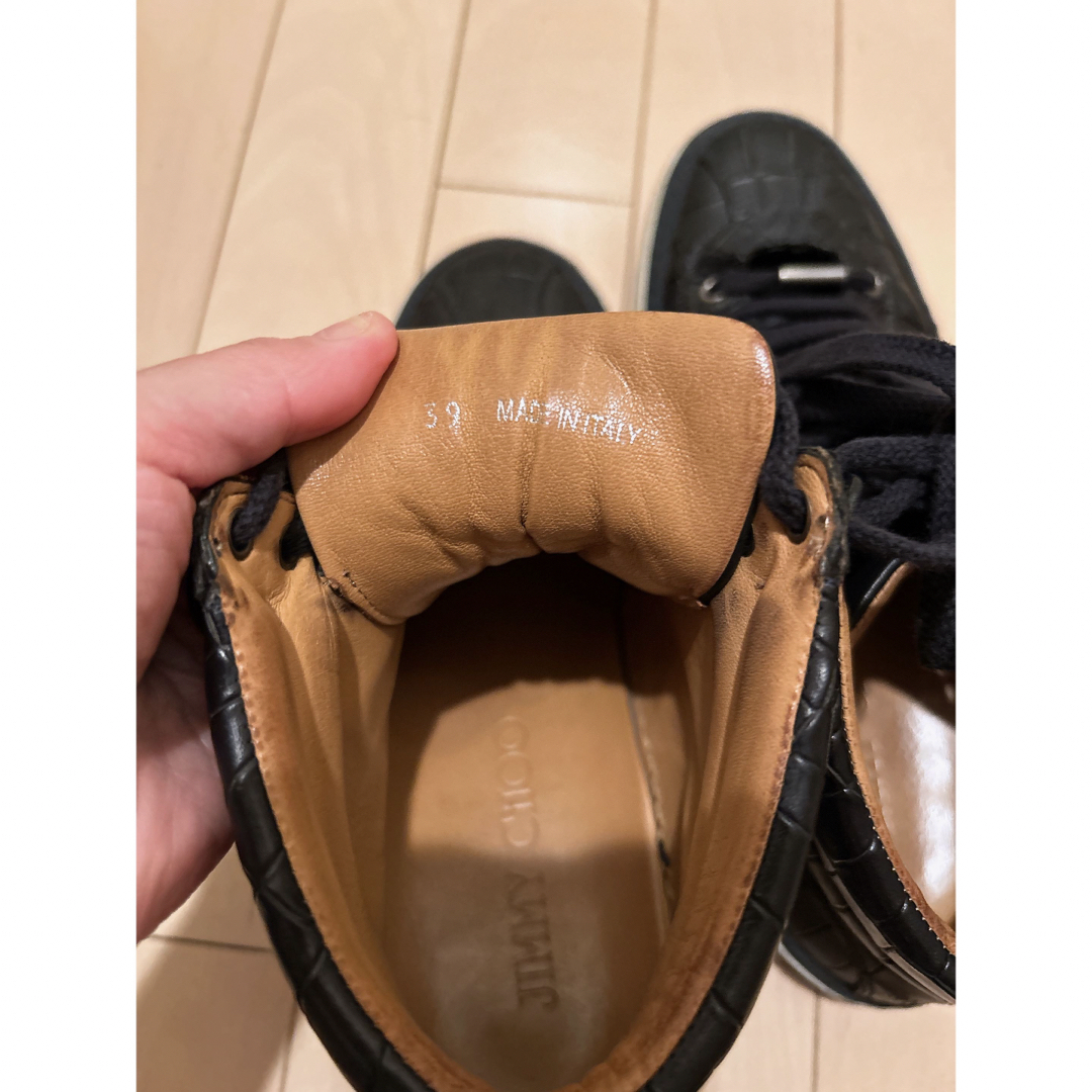 JIMMY CHOO(ジミーチュウ)のジミーチュウ紺色　ネイビー　ブーツ　皮　ユニセックス メンズの靴/シューズ(ブーツ)の商品写真