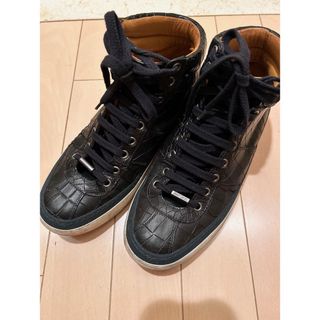 ジミーチュウ(JIMMY CHOO)のジミーチュー　紺色　ネイビー　ブーツ　皮(ブーツ)