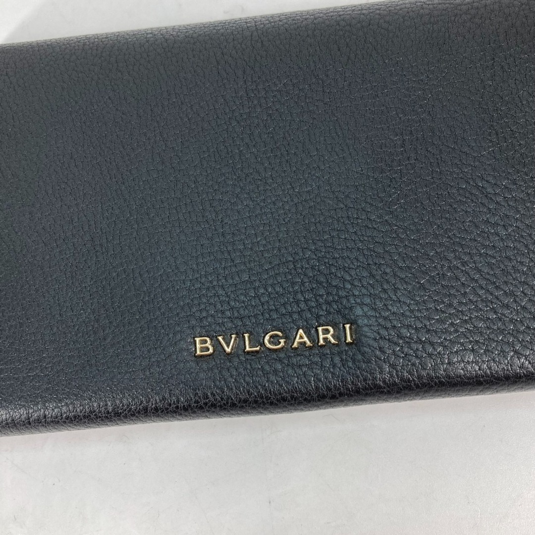 BVLGARI(ブルガリ)のブルガリ BVLGARI MONETE モネーテ 35963 ロングウォレット フラップ 長財布 レザー ブラック レディースのファッション小物(財布)の商品写真