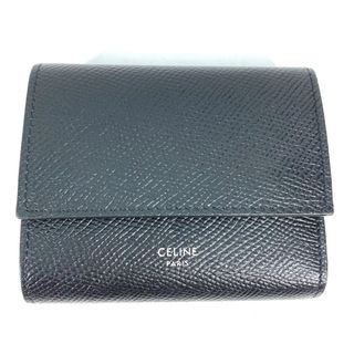 セリーヌ(celine)のセリーヌ CELINE スモール トリフォールドウォレット  10B573BEL.38NO コンパクトウォレット 3つ折り財布 レザー ブラック 美品(財布)