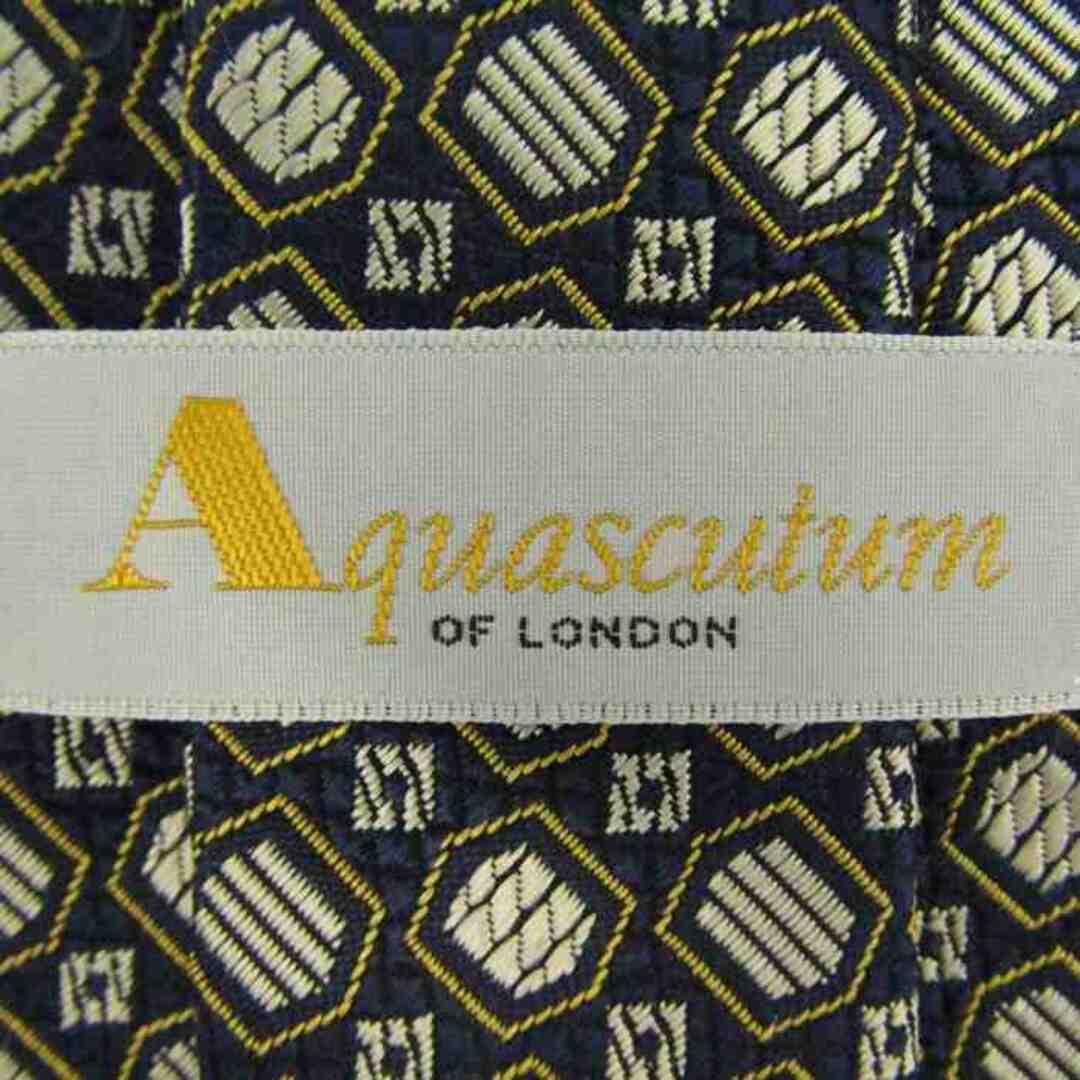 AQUA SCUTUM(アクアスキュータム)のアクアスキュータム ブランド ネクタイ 総柄 シルク 日本製 PO  メンズ ネイビー Aquascutum メンズのファッション小物(ネクタイ)の商品写真