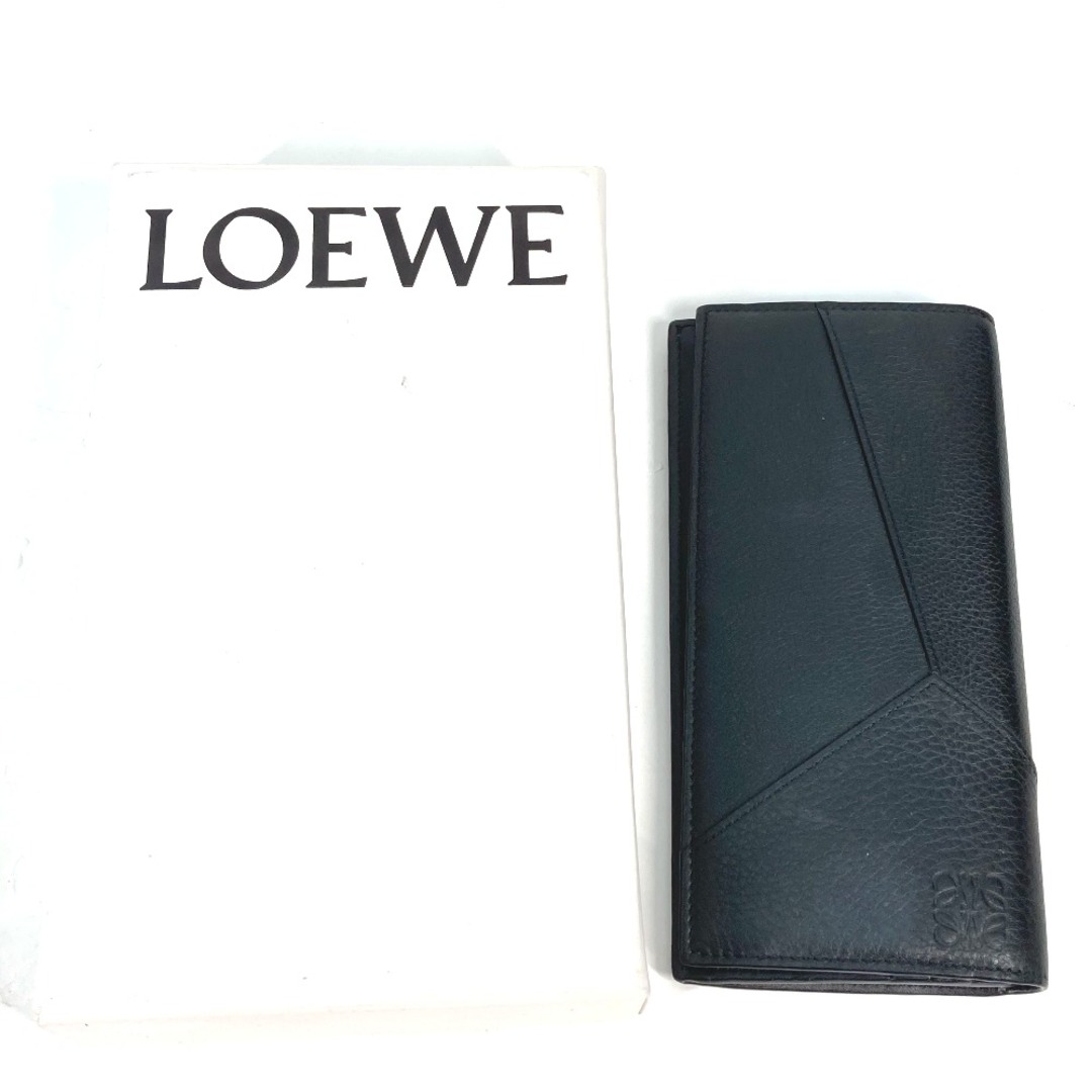 LOEWE(ロエベ)のロエベ LOEWE パズル ロングウォレット 2つ折り 長財布 レザー ブラック メンズのファッション小物(長財布)の商品写真