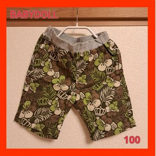 ベビードール(BABYDOLL)のBABYDOLL　アロハ柄　ハーフパンツ　キッズ　100 短パン　ベビードール(パンツ/スパッツ)