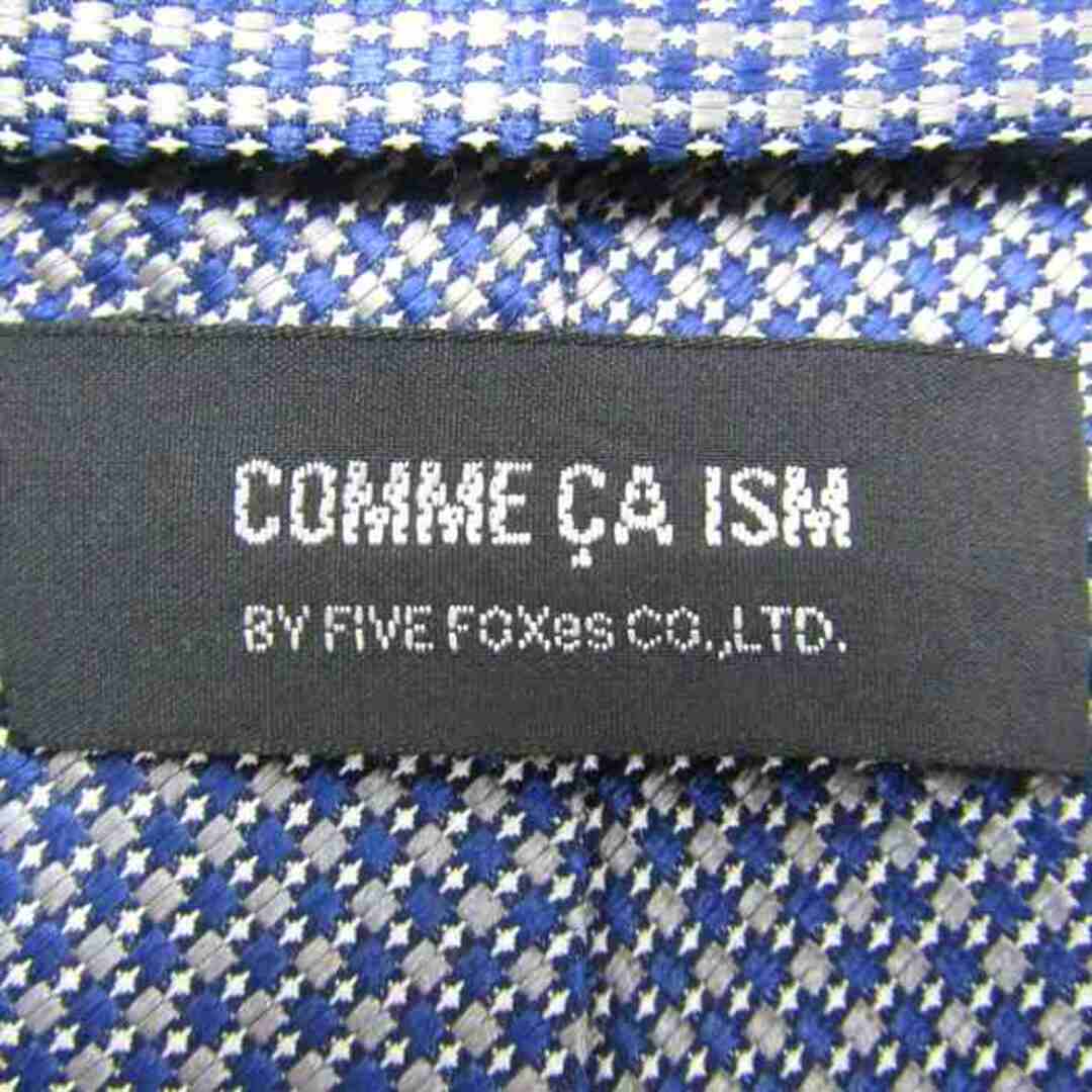 COMME CA ISM(コムサイズム)のコムサイズム ブランド ネクタイ 総柄 シルク PO  メンズ ブルー COMME CA ISM メンズのファッション小物(ネクタイ)の商品写真