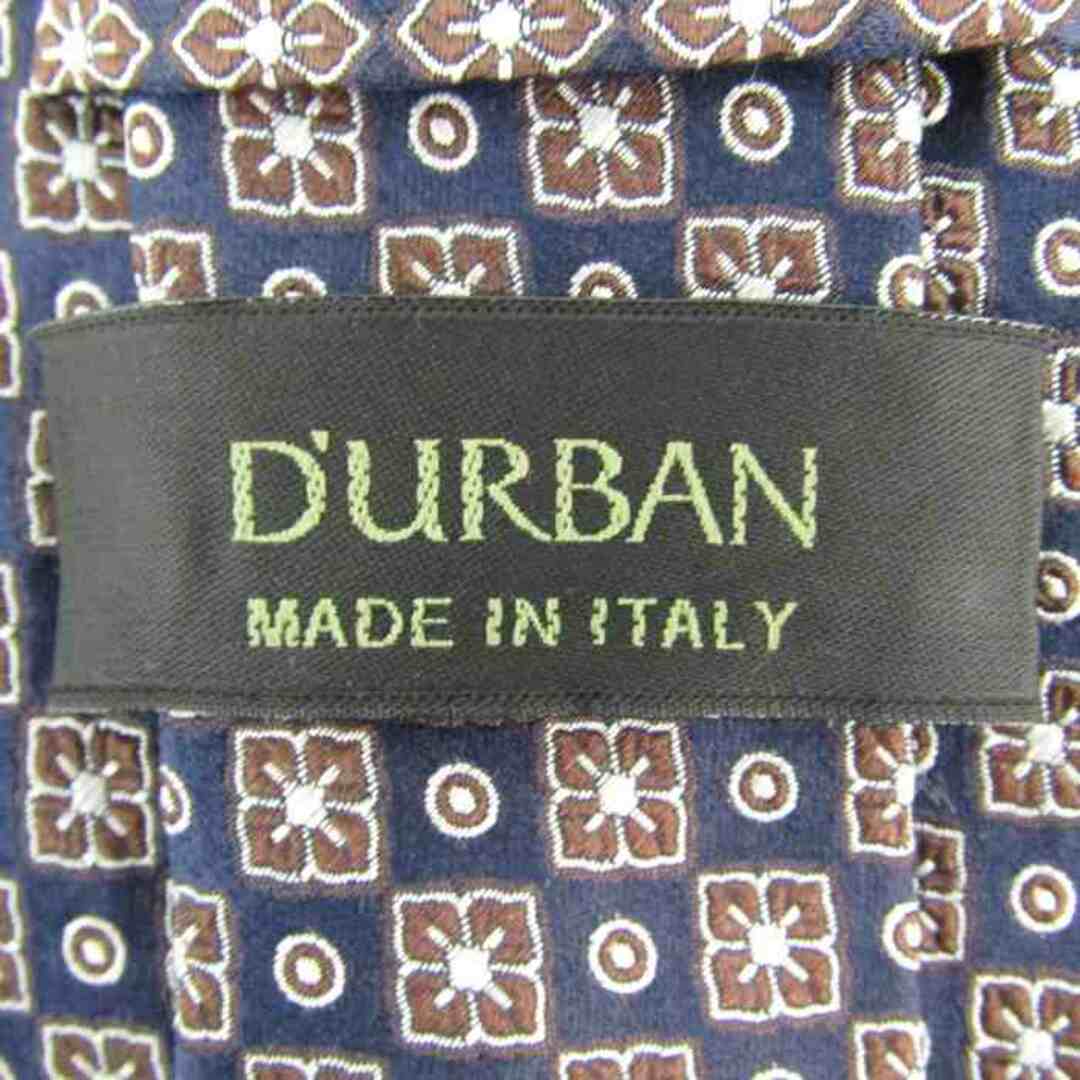 D’URBAN(ダーバン)のダーバン ブランド ネクタイ 総柄 花柄 シルク イタリア製 PO  メンズ ネイビー Durban メンズのファッション小物(ネクタイ)の商品写真