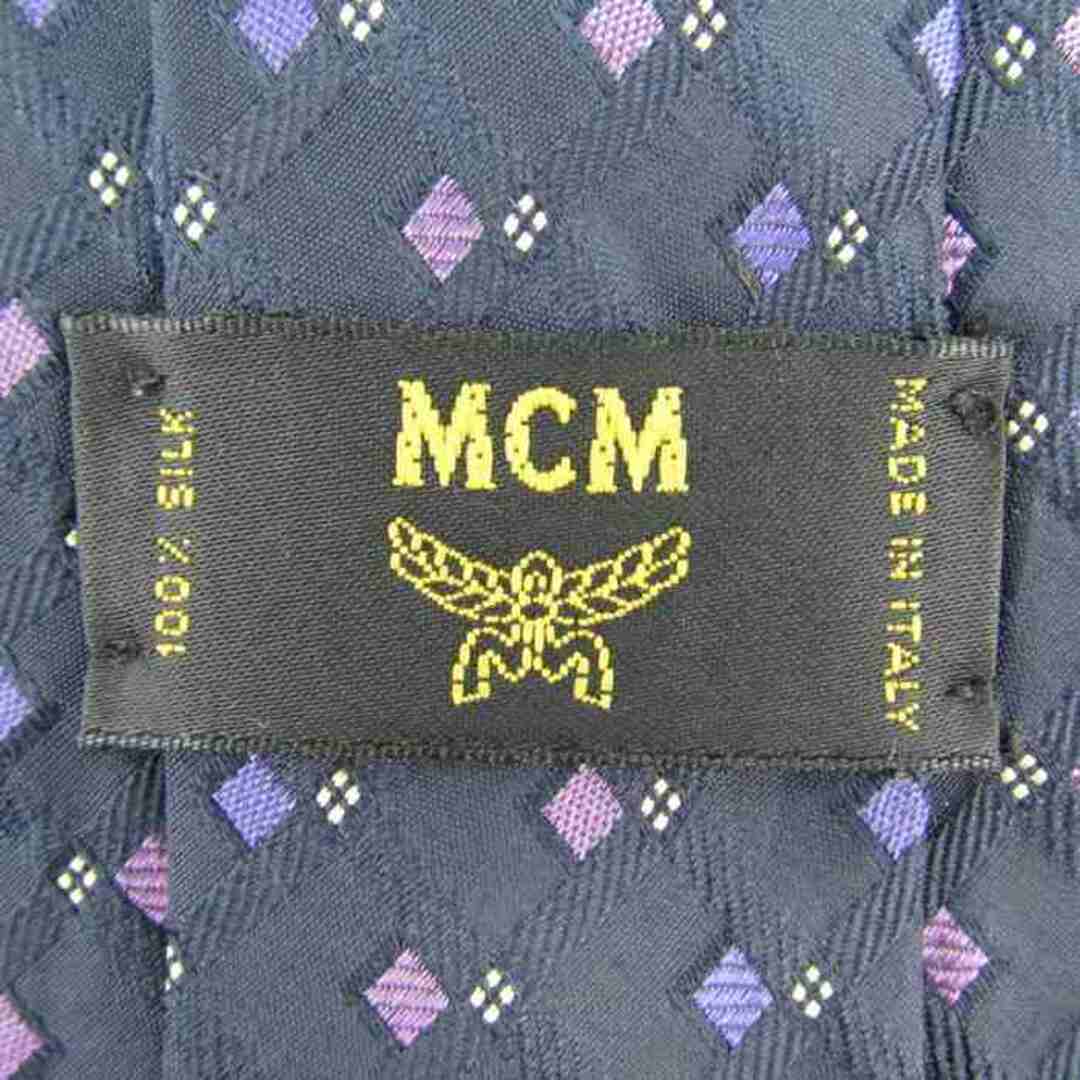 MCM(エムシーエム)のエムシーエム ブランド ネクタイ 総柄 シルク イタリア製 PO  メンズ ネイビー MCM メンズのファッション小物(ネクタイ)の商品写真