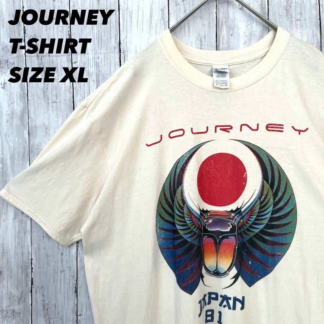 MUSIC TEE(ミュージックティー)のロックバンドTシャツ古着　JOURNEY ゆるだぼオーバーサイズプリントTシャツ メンズのトップス(Tシャツ/カットソー(半袖/袖なし))の商品写真