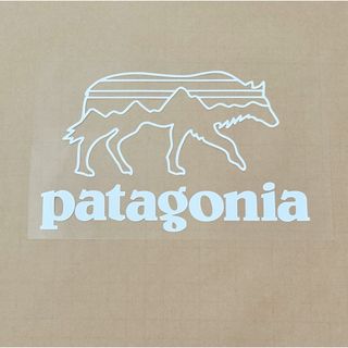 パタゴニア(patagonia)のPatagonia パタゴニア ステッカー ウルフ◆15㎝◆グロスホワイト◆白◆(その他)