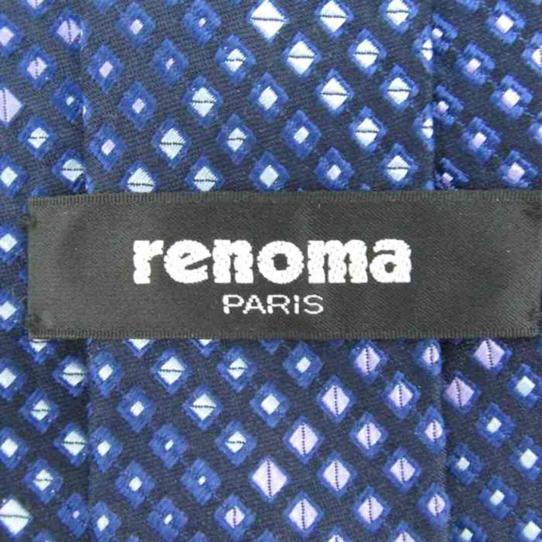 RENOMA(レノマ)のレノマ ブランド ネクタイ 総柄 シルク 日本製 PO  メンズ ネイビー renoma メンズのファッション小物(ネクタイ)の商品写真