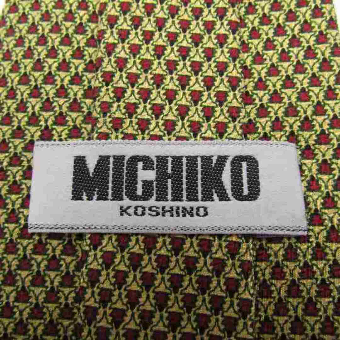 MICHIKO LONDON(ミチコロンドン)のミチコロンドン ブランド ネクタイ 総柄 シルク 日本製 PO  メンズ イエロー MICHIKO LONDON メンズのファッション小物(ネクタイ)の商品写真