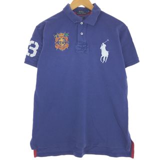 ラルフローレン(Ralph Lauren)の古着 ラルフローレン Ralph Lauren POLO RALPH LAUREN CUSTOM FIT 半袖 ポロシャツ メンズL /eaa436565(ポロシャツ)