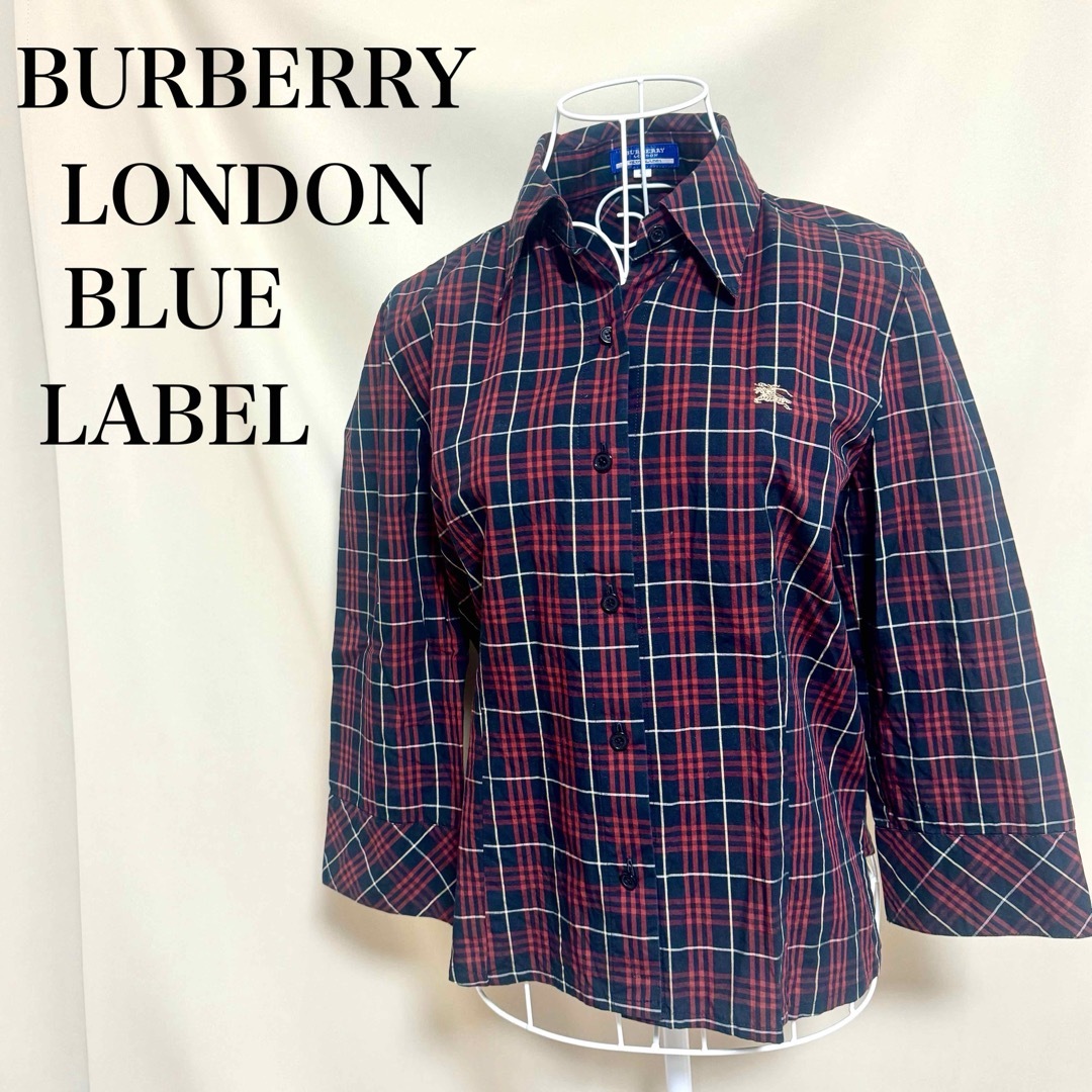 BURBERRY BLUE LABEL(バーバリーブルーレーベル)の☆美品☆【BURBERRY BLUELABEL】チェックシャツMサイズ38 レディースのトップス(シャツ/ブラウス(長袖/七分))の商品写真