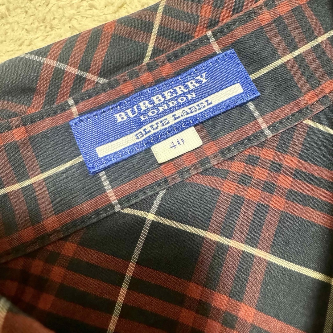 BURBERRY BLUE LABEL(バーバリーブルーレーベル)の☆美品☆【BURBERRY BLUELABEL】チェックシャツMサイズ38 レディースのトップス(シャツ/ブラウス(長袖/七分))の商品写真