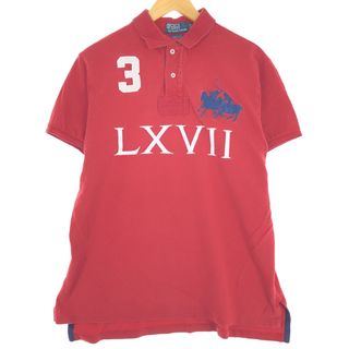 ラルフローレン(Ralph Lauren)の古着 ラルフローレン Ralph Lauren POLO by Ralph Lauren CUSTOM FIT 半袖 ポロシャツ メンズL /eaa436567(ポロシャツ)