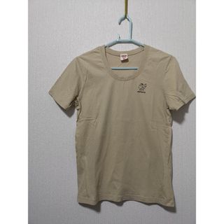 DRUG STORE'S　丸首Tシャツ　ベージュ　Mサイズ