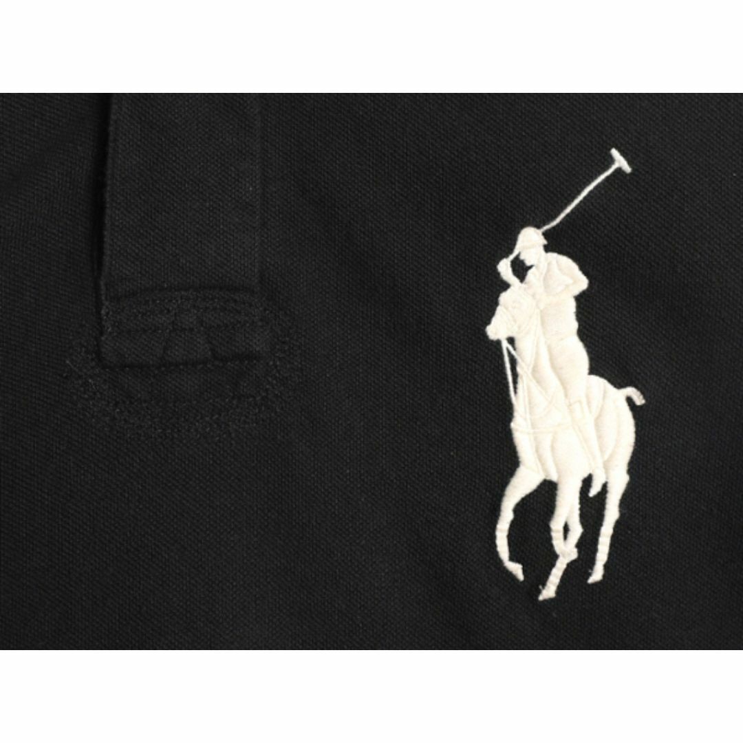 Ralph Lauren(ラルフローレン)のビックポニー スペイン代表 モデル ポロ ラルフローレン 鹿の子 半袖 ポロシャツ メンズ L / ラガーシャツ タイプ ラグビー 半袖シャツ 黒 メンズのトップス(ポロシャツ)の商品写真