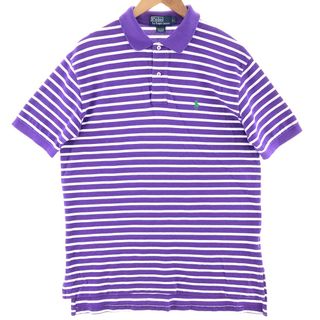 ラルフローレン(Ralph Lauren)の古着 ラルフローレン Ralph Lauren POLO by Ralph Lauren 半袖 ボーダー ポロシャツ メンズL /eaa382054(ポロシャツ)