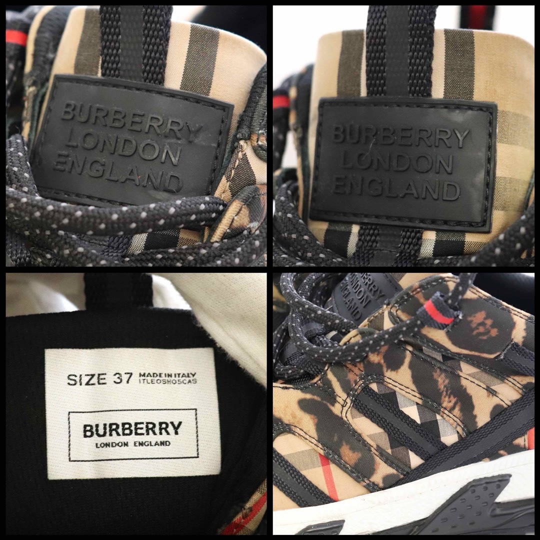 BURBERRY(バーバリー)のバーバリー　レオパード　ノバチェック　ファブリック　 スニーカー　37 レディースの靴/シューズ(スニーカー)の商品写真