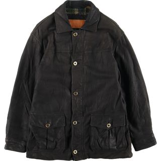 ティンバーランド(Timberland)の古着 ティンバーランド Timberland WEATHERGEAR レザーカーコート メンズS /eaa440916(レザージャケット)