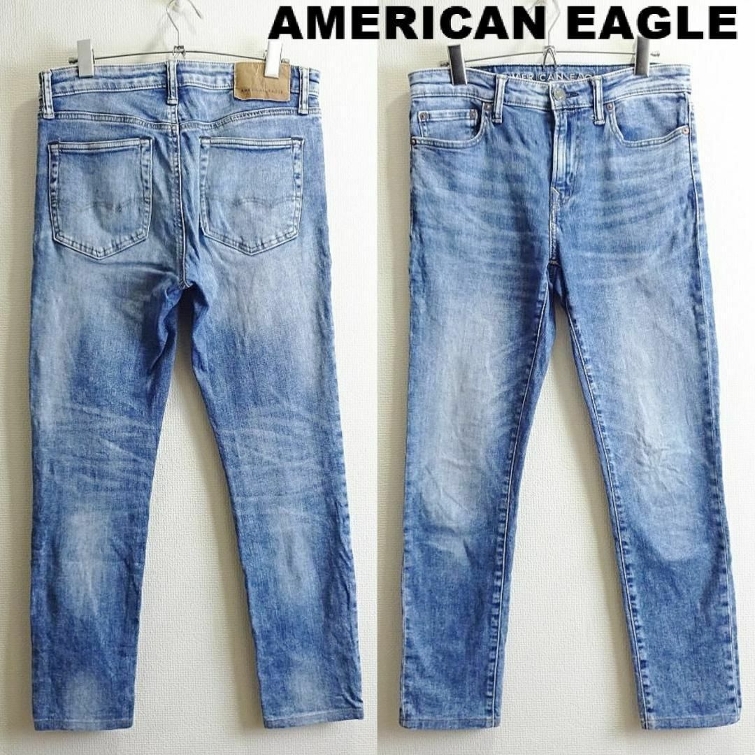 American Eagle(アメリカンイーグル)のアメリカンイーグル　スーパースキニーデニム　W76cm　強ストレッチ　淡青 メンズのパンツ(デニム/ジーンズ)の商品写真