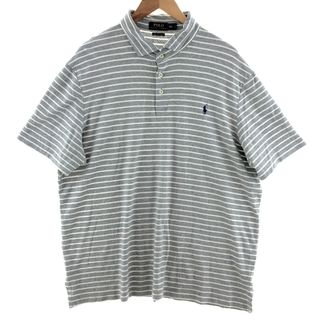 ラルフローレン(Ralph Lauren)の古着 ラルフローレン Ralph Lauren POLO RALPH LAUREN PIMA SOFT TOUCH 半袖 ボーダー ポロシャツ メンズXXL /eaa381336(ポロシャツ)