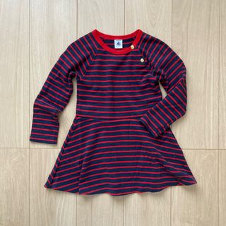 プチバトー(PETIT BATEAU)のプチバトー ボーダーワンピース　サイズ110(ワンピース)