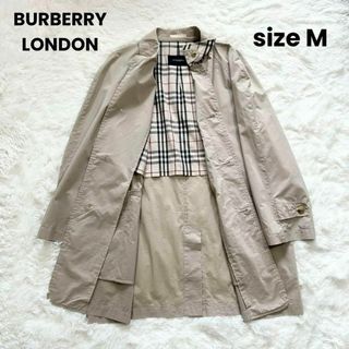 BURBERRY - 【バーバリーロンドン】薄手 ナイロンステンカラーコートM ノバチェック