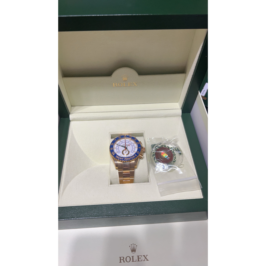 ROLEX(ロレックス)のロレックスROLEX ヨットマスターII ホワイト/青針文字盤 中古 腕時計 メンズの時計(金属ベルト)の商品写真