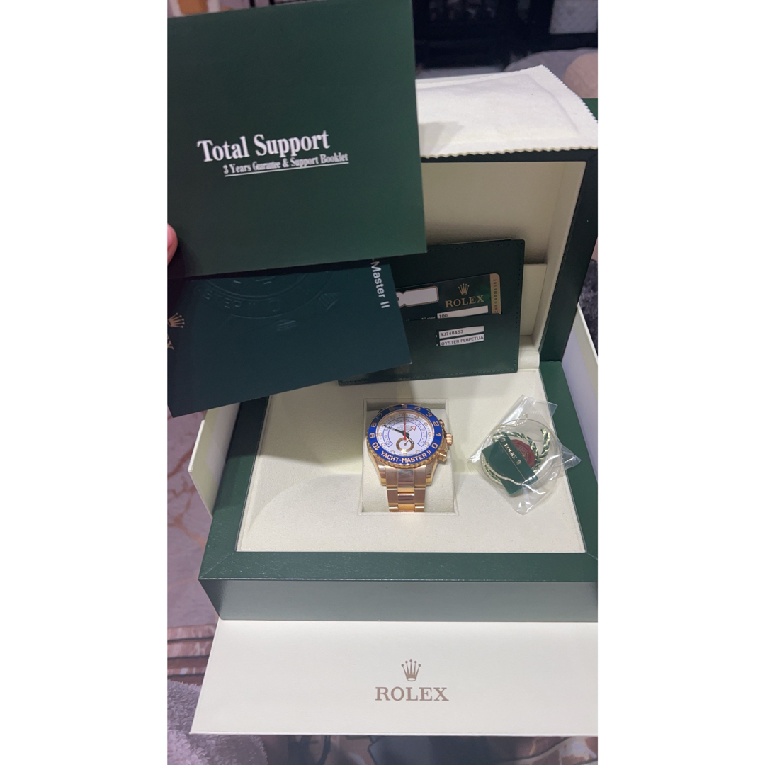ROLEX(ロレックス)のロレックスROLEX ヨットマスターII ホワイト/青針文字盤 中古 腕時計 メンズの時計(金属ベルト)の商品写真
