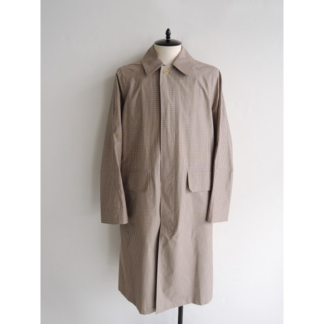 AURALEE(オーラリー)の最安値 FINX WEATHER CLOTH CHECK COAT メンズのジャケット/アウター(ステンカラーコート)の商品写真
