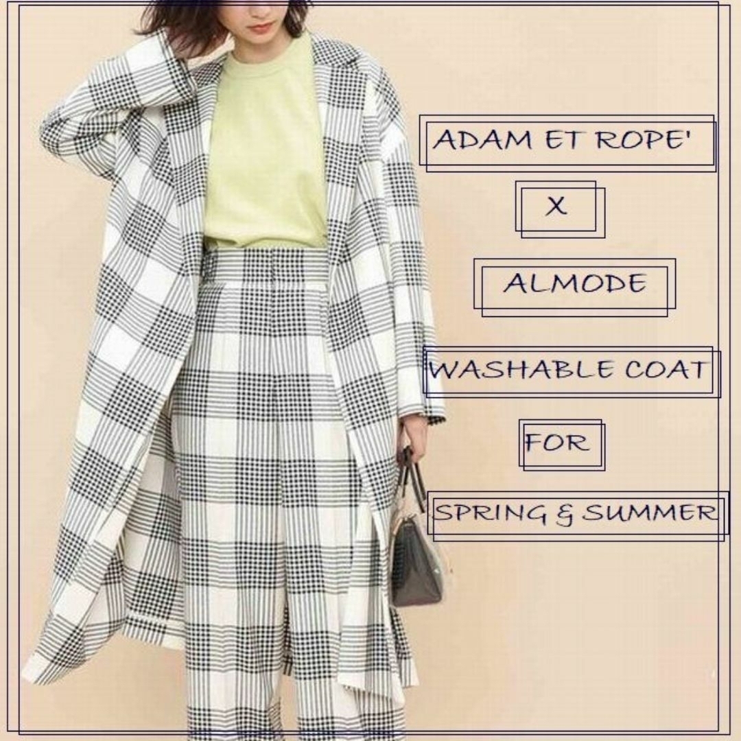 Adam et Rope'(アダムエロぺ)の【定価34100円】アダムエロペ×ALMODE社別注生地　春夏コート レディースのジャケット/アウター(スプリングコート)の商品写真